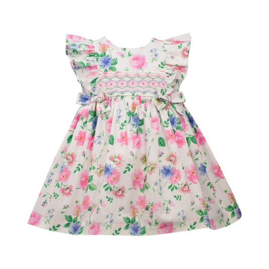 BONNIE BABY Baby Girl 6-9 Months / Multi-Color BONNIE BABY - Baby - Floral-Print Poplin Dress With Panty