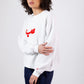 Boshies Sweatshirt White Velvet Hobb حب Sweatshirt