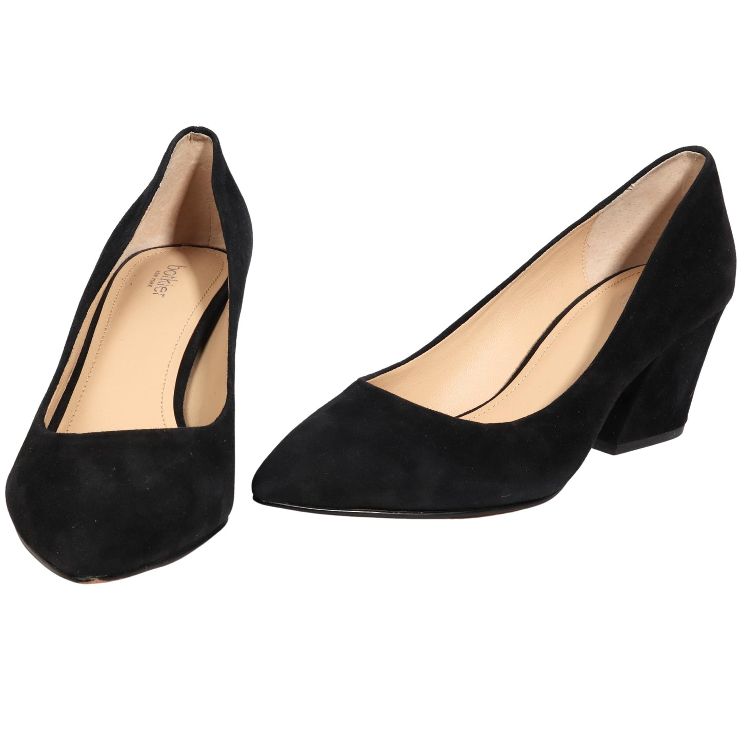 BOTKIER Womens Shoes 38.5 / Black BOTKIER - Stella Suede Slip On Pointed Toe Pumps