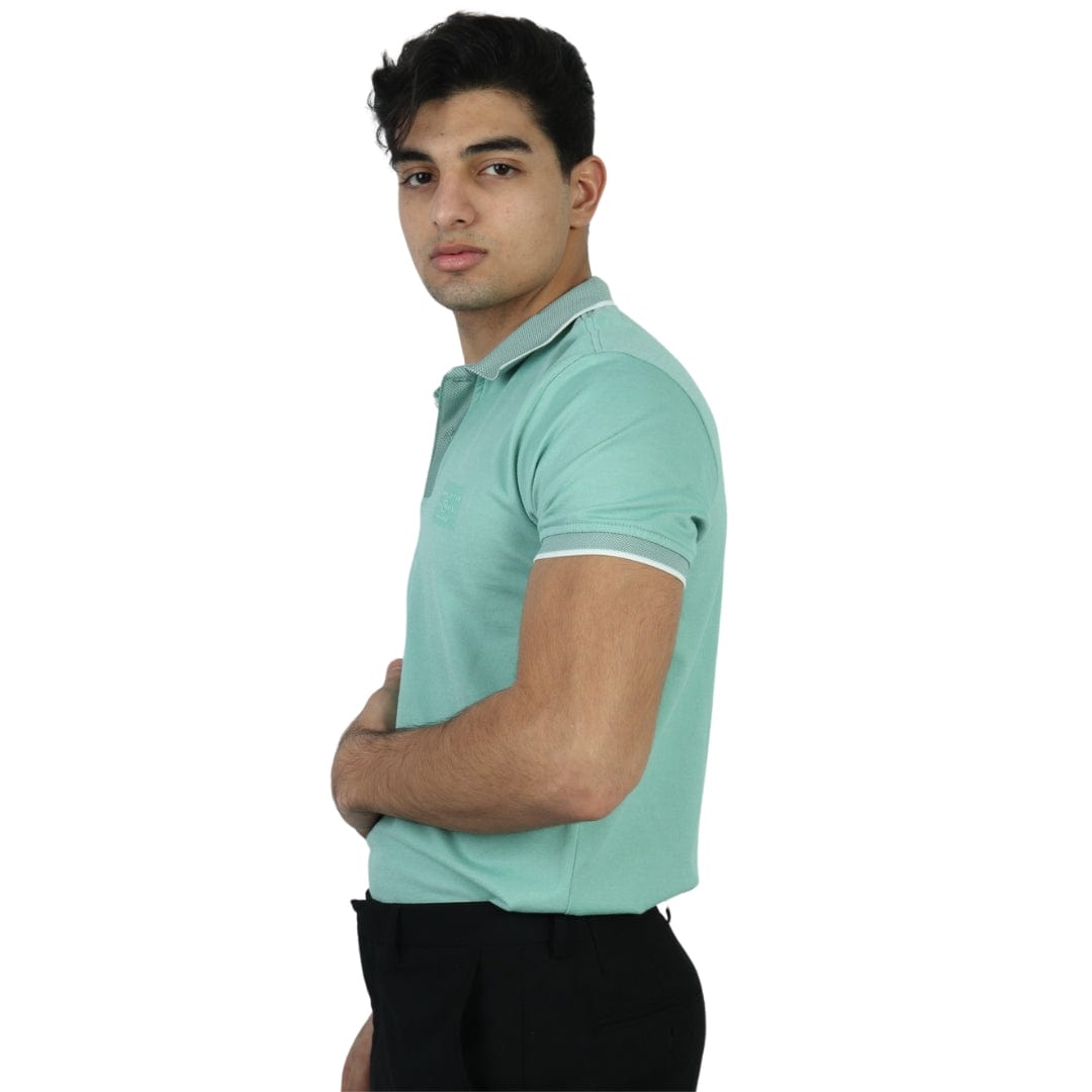 BOYCOTT Mens Tops S / Green BOYCOTT - 3D Branding On Chest Polo