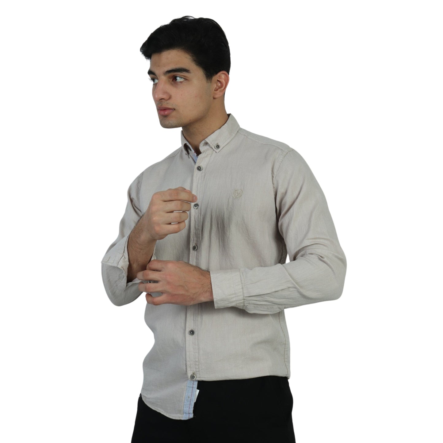 BOYCOTT Mens Tops M / Beige BOYCOTT - Button Down Shirts