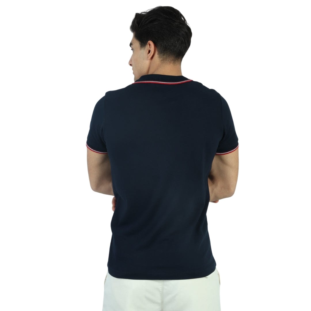 BOYCOTT Mens Tops S / Navy BOYCOTT - Front Printed Polo