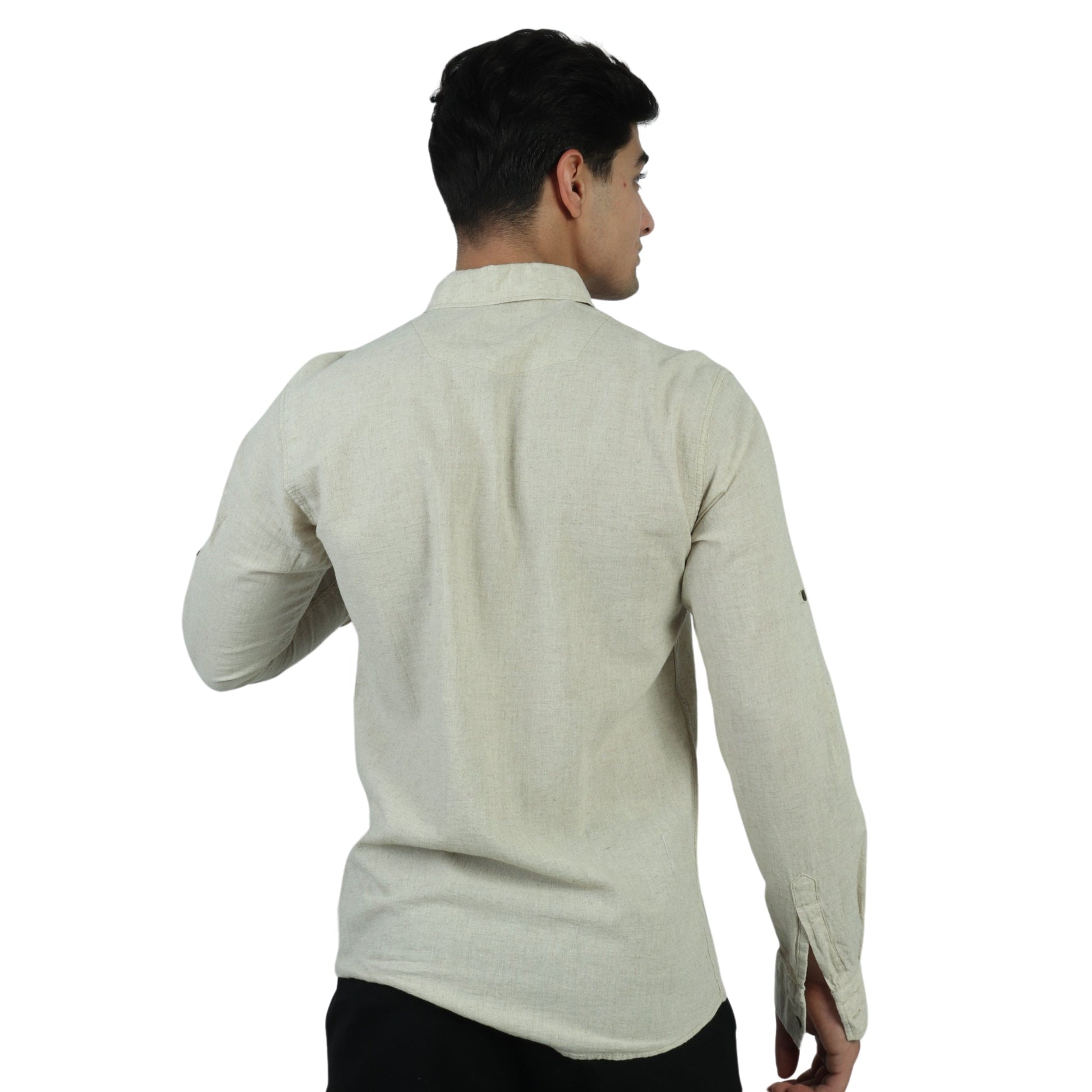 BOYCOTT Mens Tops M / Beige BOYCOTT - Long Sleeve Shirt