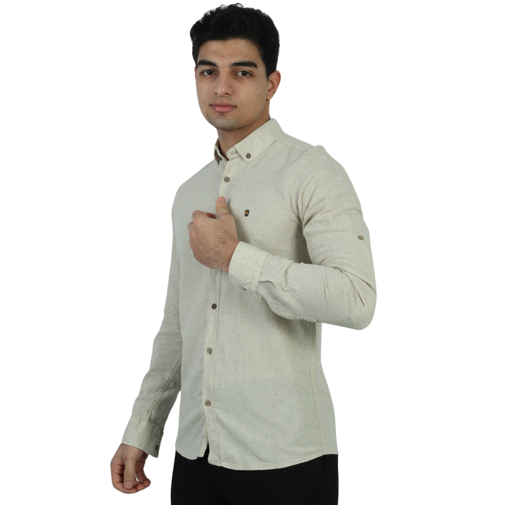 BOYCOTT Mens Tops M / Beige BOYCOTT - Long Sleeve Shirt