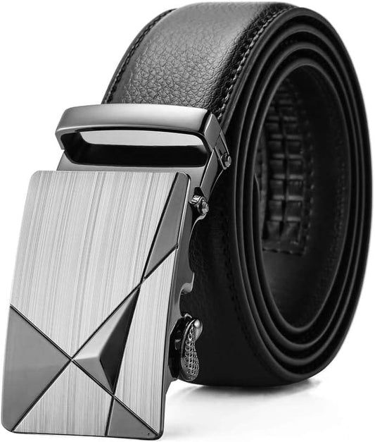 BRANDS & BEYOND Belts S / Black Men's Faux Leather Belt With Automatic Buckle