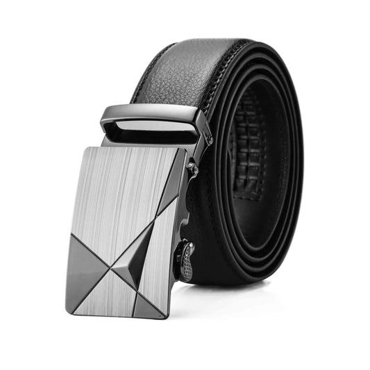 BRANDS & BEYOND Belts S / Black Men's Faux Leather Belt With Automatic Buckle