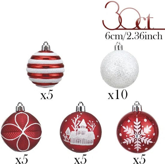 BRANDS & BEYOND Christmas Decoration 30 Piece Set - Christmas Decorations