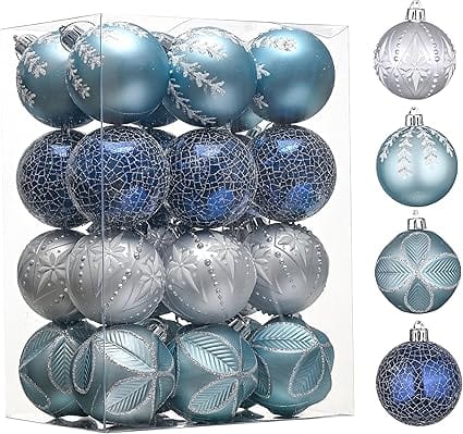 BRANDS & BEYOND Christmas Decoration Christmas Wishes Silver and Blue