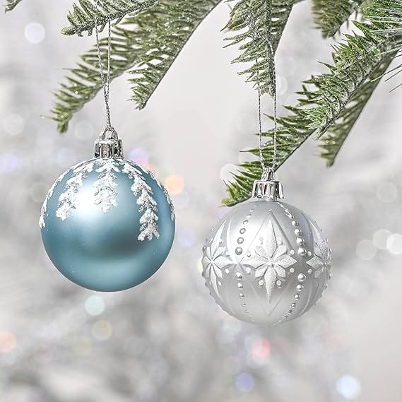 BRANDS & BEYOND Christmas Decoration Christmas Wishes Silver and Blue