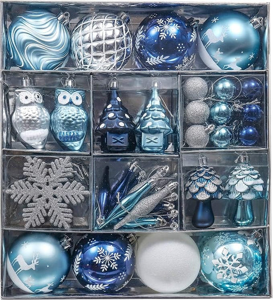 BRANDS & BEYOND Christmas Decoration Shatterproof Christmas Ball Ornament Set