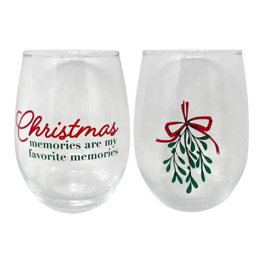 BRANDS & BEYOND Kitchenware Christmas drinking glass 2 Pieces