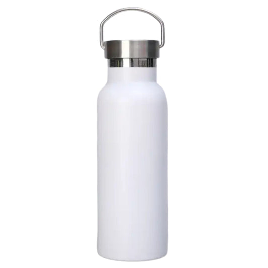 BRANDS & BEYOND Kitchenware White Steel Water Bottle Double-Layer Vacuum