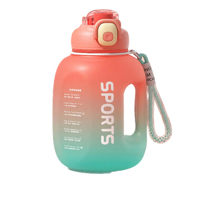 BRANDS & BEYOND Kitchenware Water Bottle Gradient Color Straw Sport Drinking Bottle