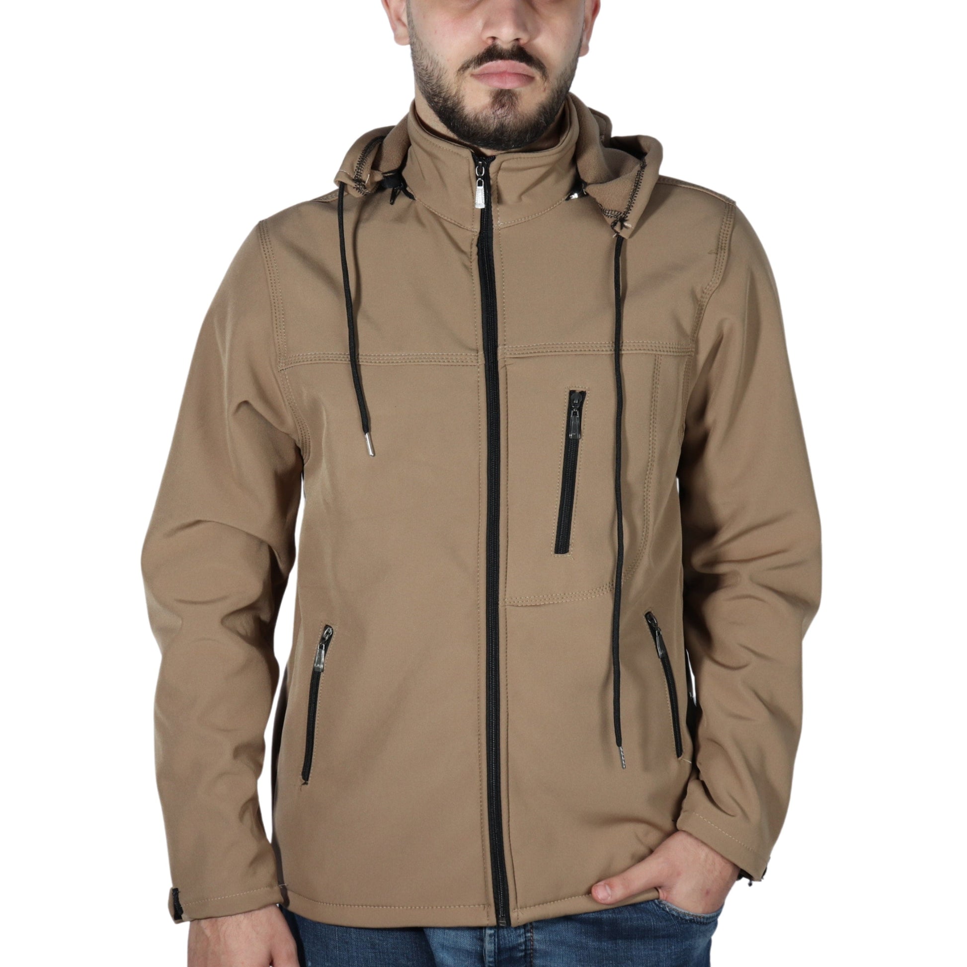 BRANDS & BEYOND Mens Jackets S / Beige Pull Over Casual Jacket