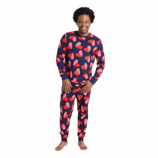 BRANDS & BEYOND Mens Pajamas 2 Piece Pajama Top and Pants Set