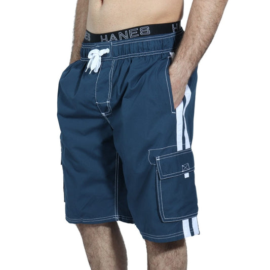 BRANDS & BEYOND Mens Swimwear L / Blue Casual Side Stripes Swimshort