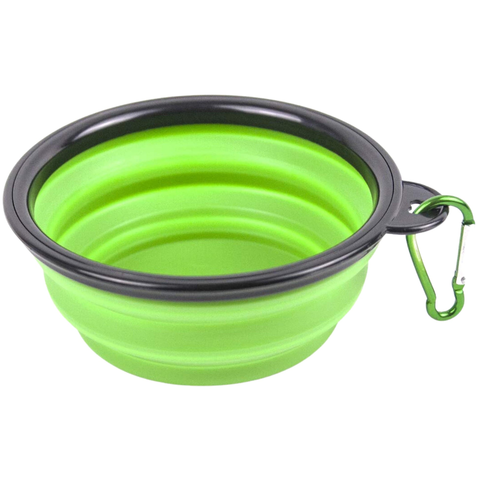 BRANDS & BEYOND Pet Accessories Green Collapsible Dog Bowl for Cats Dogs, Portable Pet