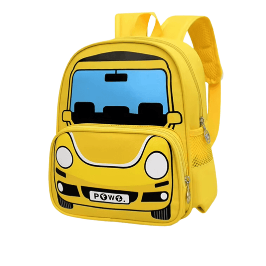 BRANDS & BEYOND School Bags Yellow Cute Car School Bag