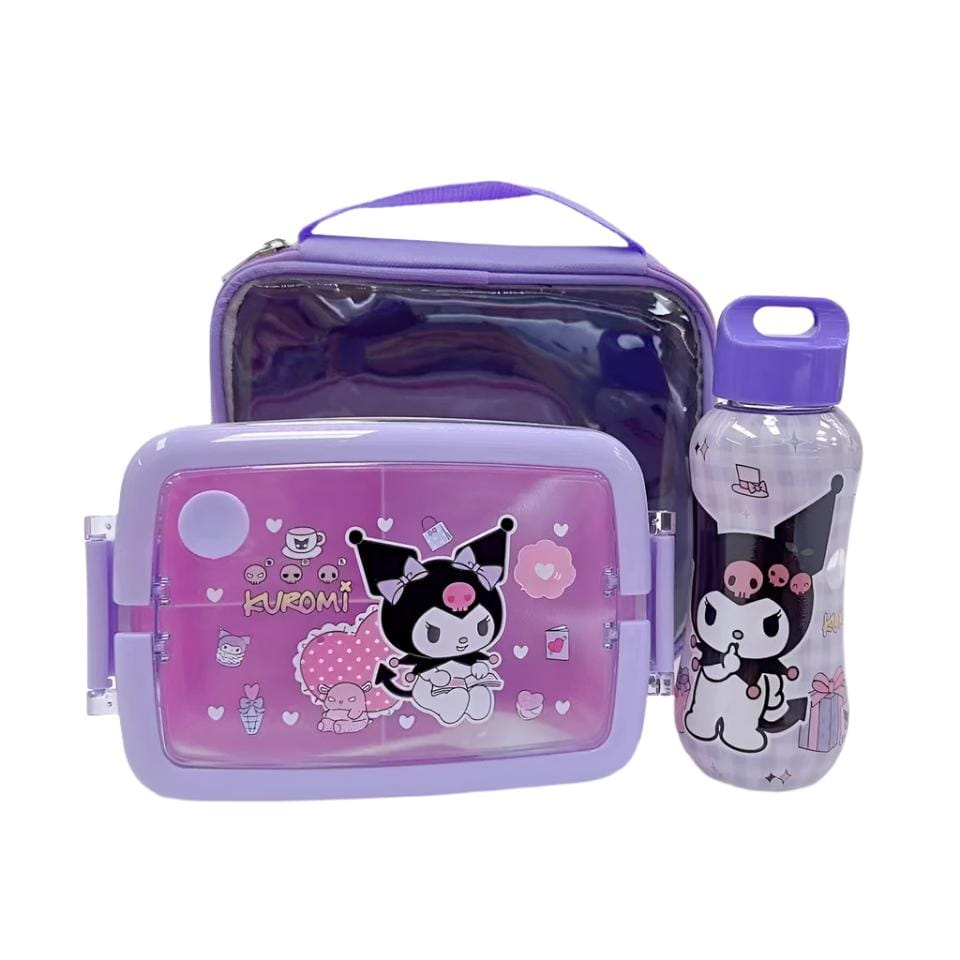 BRANDS & BEYOND School Supplies Purple Lunch box anime melody cinnamoroll large Capacity with water bottle