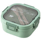 BRANDS & BEYOND School Supplies Green Microwave Safe Lunch Box