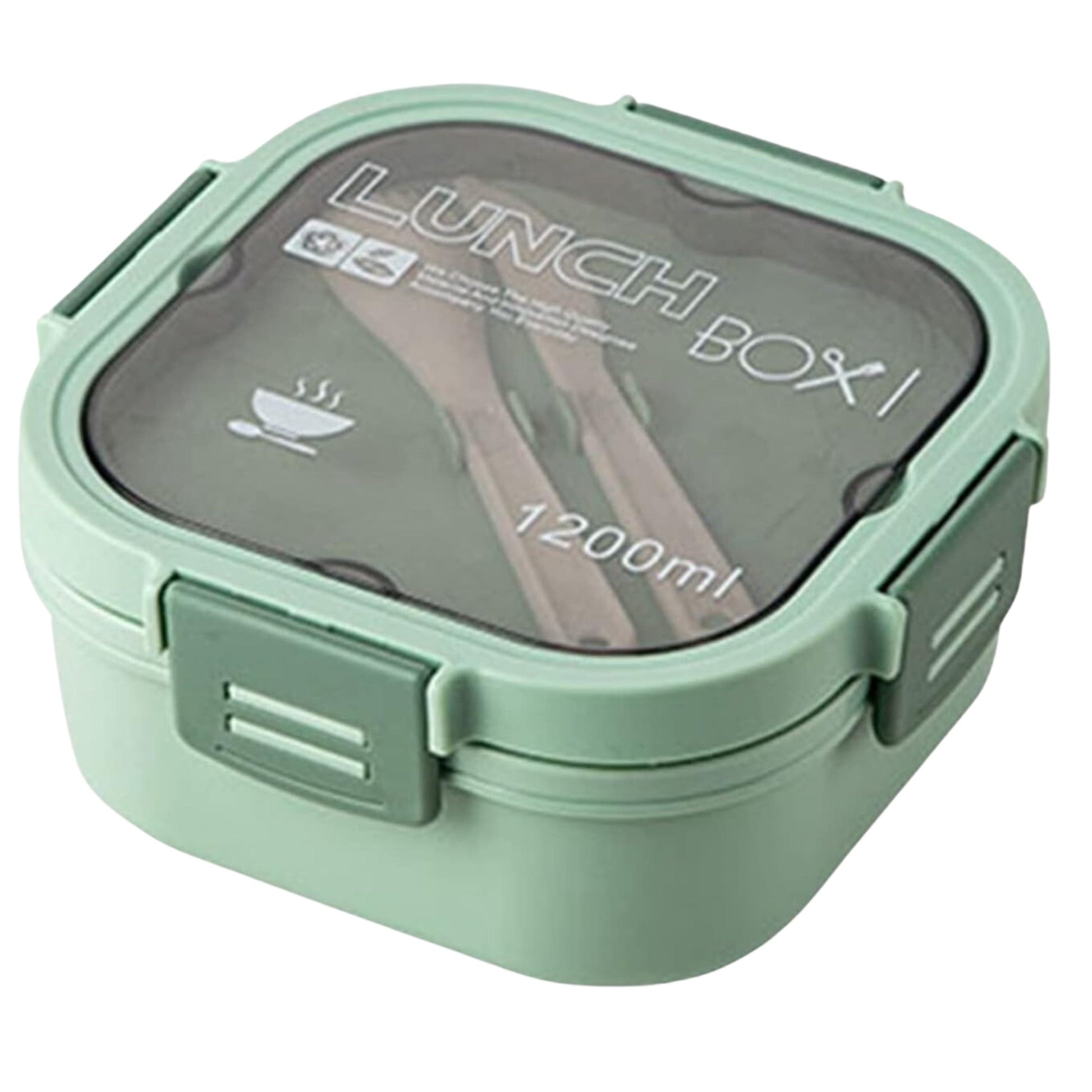 BRANDS & BEYOND School Supplies Green Microwave Safe Lunch Box