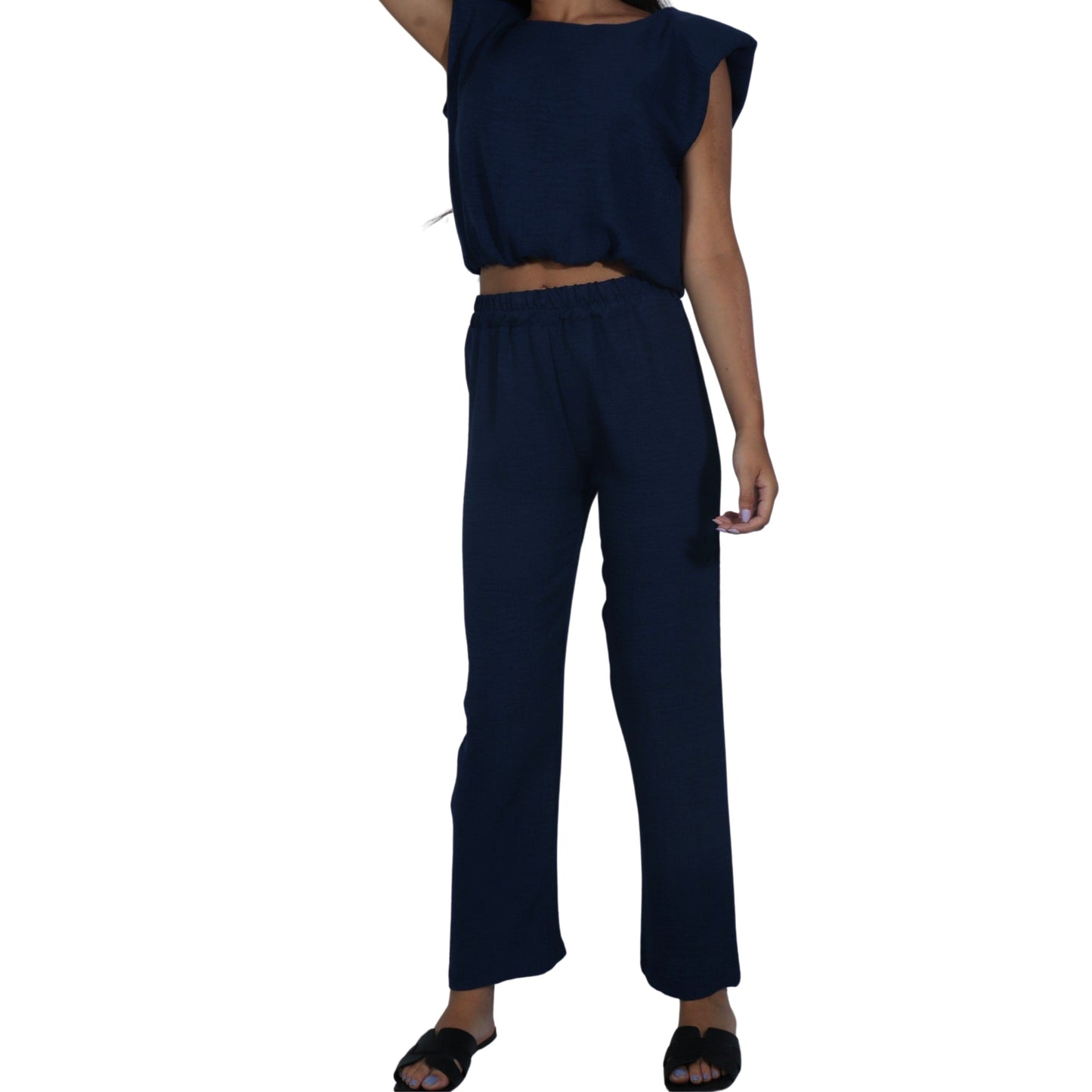 BRANDS & BEYOND Women Sets S/M / Navy 2 PC Pant And Top Set