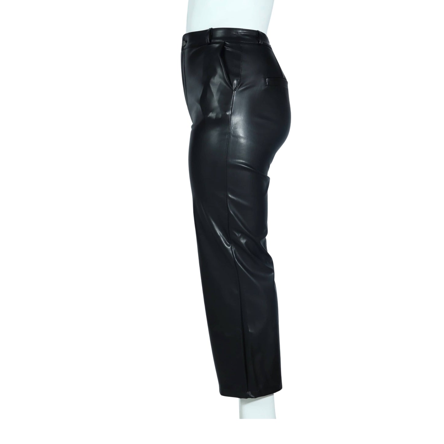 BRANDS & BEYOND Womens Bottoms XL / Black Faux Leather High Rise Pants