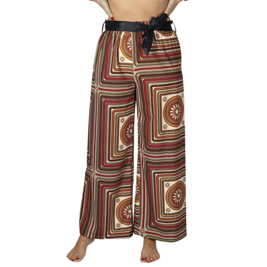 BRANDS & BEYOND Womens Bottoms M / Multi-Color / 28 Printed Wide leg pants