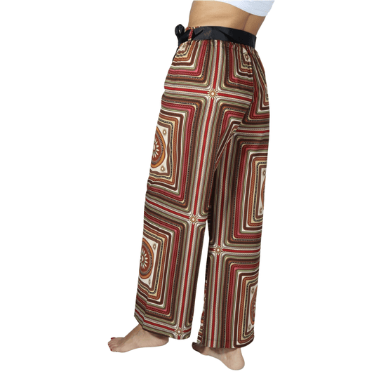 BRANDS & BEYOND Womens Bottoms M / Multi-Color / 28 Printed Wide leg pants