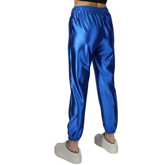 BRANDS & BEYOND Womens Bottoms M / Blue / 28 Shine Drawstring sweatpants