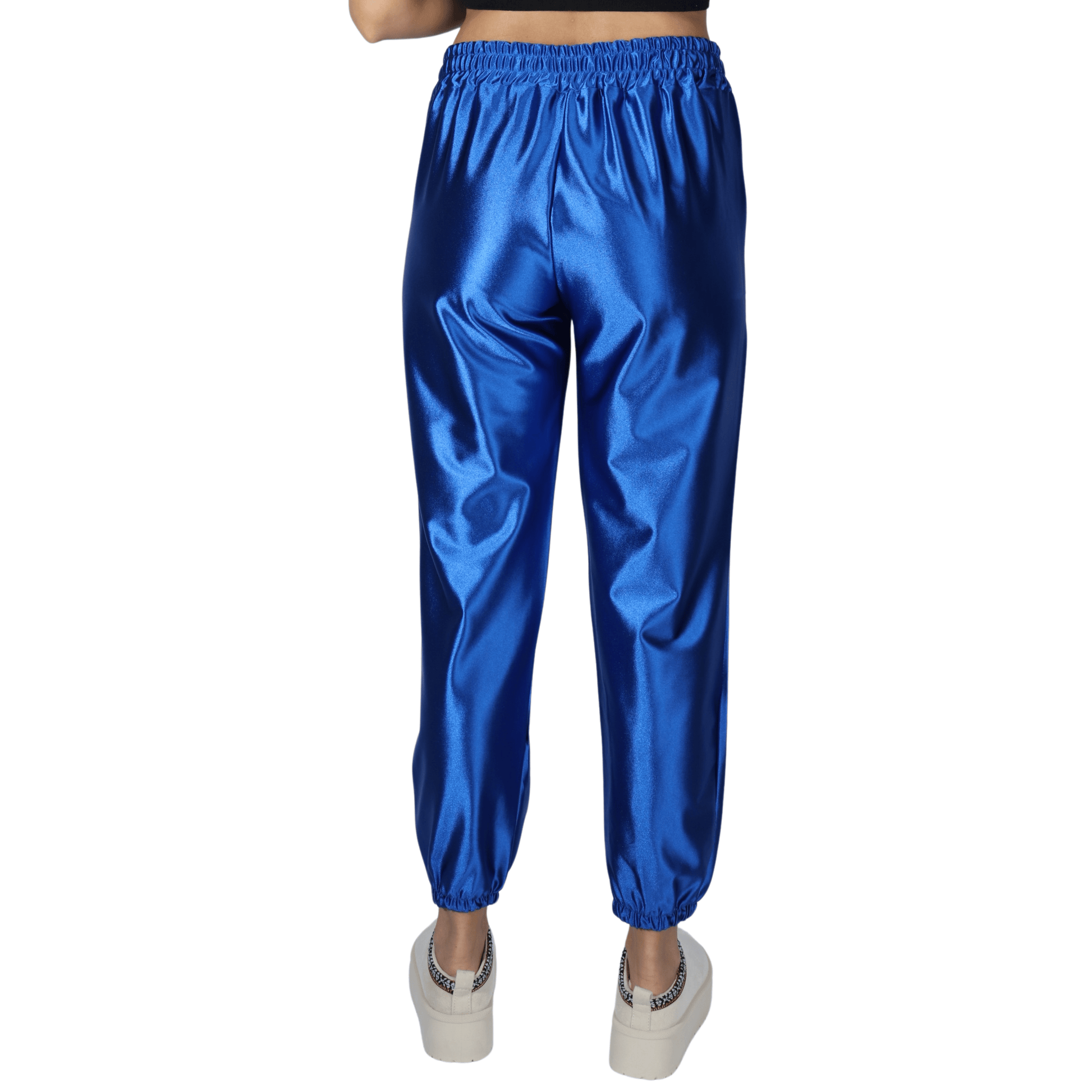 BRANDS & BEYOND Womens Bottoms M / Blue / 28 Shine Drawstring sweatpants