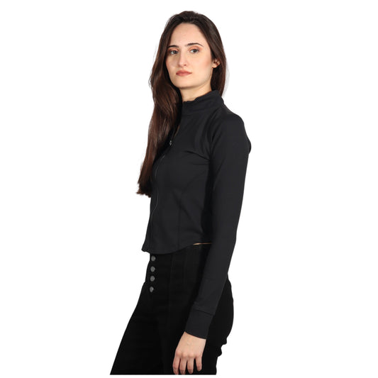 BRANDS & BEYOND Womens Jackets S / Black Thumb Insert Cropped  Jacket