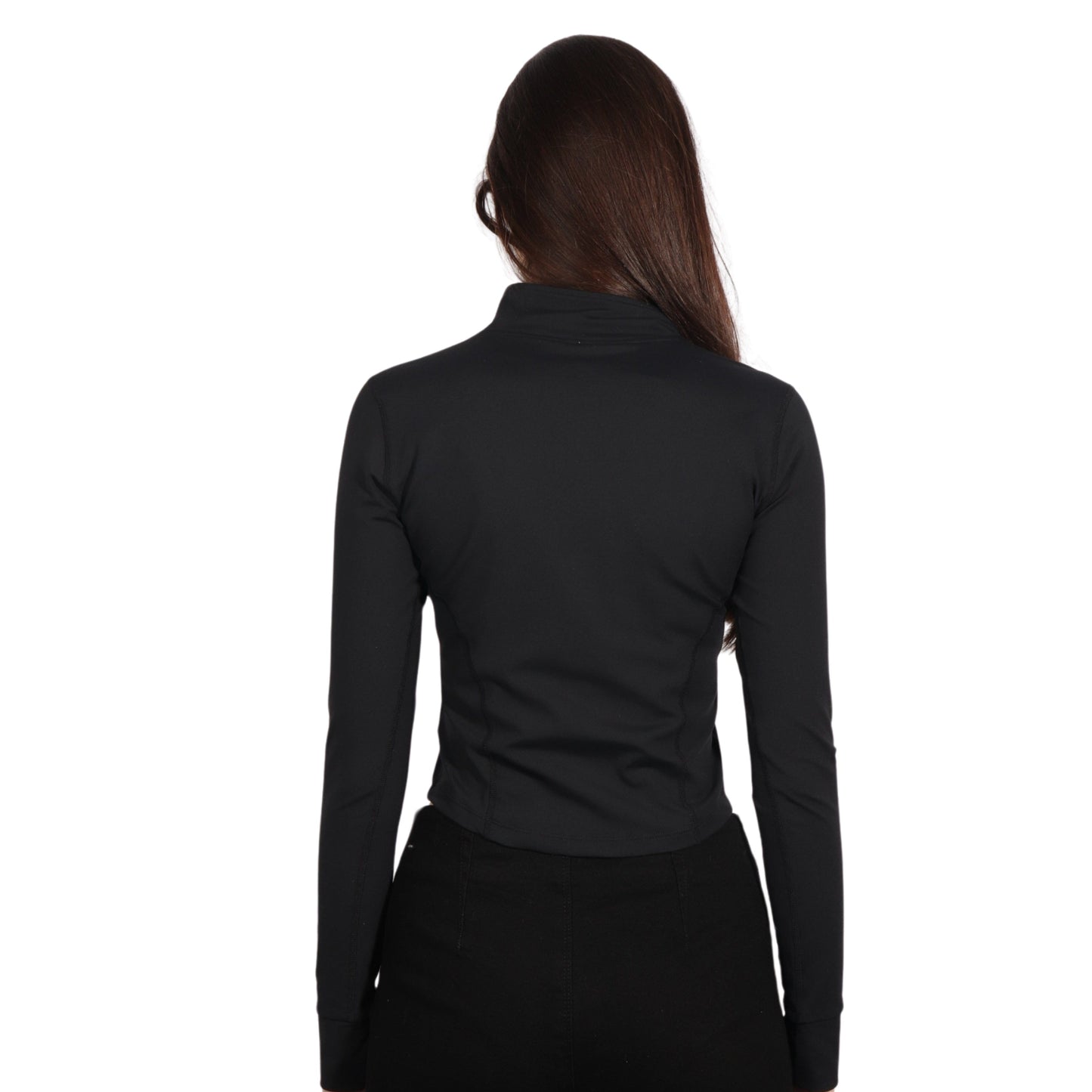 BRANDS & BEYOND Womens Jackets S / Black Thumb Insert Cropped  Jacket