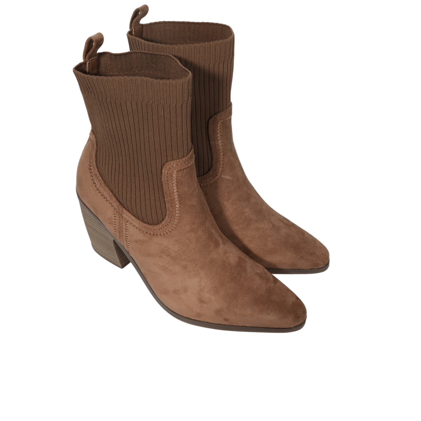 BRANDS & BEYOND Womens Shoes 40.5 / Brown Faux suede sock boot