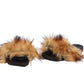 BRANDS & BEYOND Womens Shoes 41 / Brown Fur Slide Slipper Sandal with Soft Furry Faux