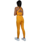 BRANDS & BEYOND Womens sports M / Yellow Set Sports Crossed Back Bra
