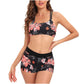 BRANDS & BEYOND Womens Swimwear XL / Multi-Color 3 Piece Tankini Swimsuits