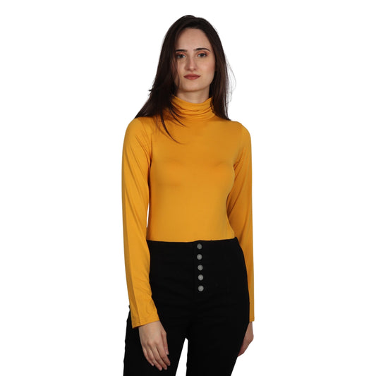 BRANDS & BEYOND Womens Tops M / Yellow Turtle Neck BodySuits