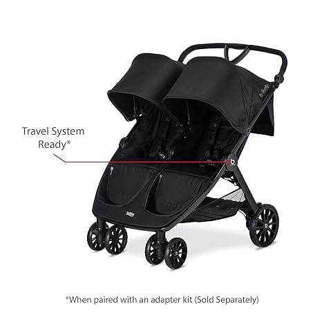 BRITAX Baby Essentials Black BRITAX- B-Lively Double Stroller