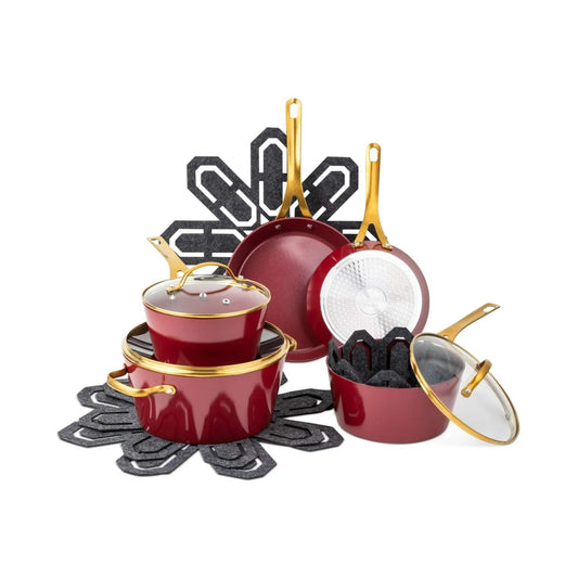 BROOKLYN STEEL CO. Kitchenware Red BROOKLYN STEEL CO. - 12-Pc. Orbit Cookware Set