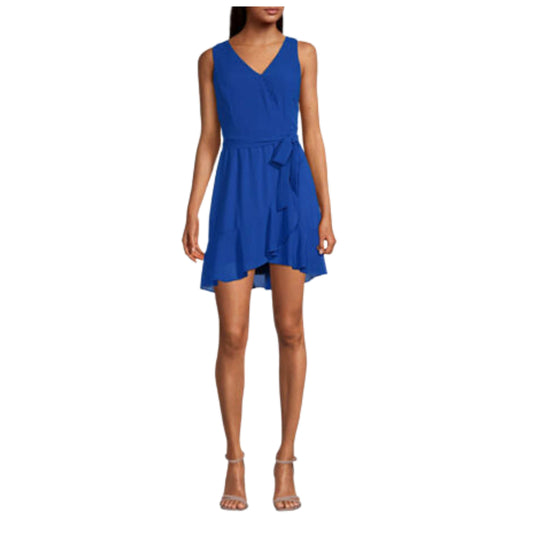 BY & BY Womens Dress S / Blue BY & BY - Sleeveless High-Low Fit + Flare Dress