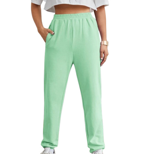 CALSIE Womens Bottoms S / Green CALSIE -Comfy Elastic Waist Pants