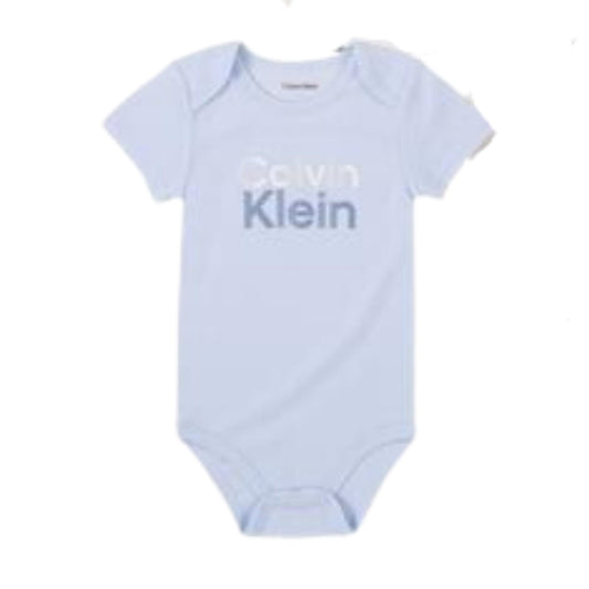 CALVIN KLEIN Baby Boy 3-6 Month / Blue CALVIN KLEIN - BABY - Logo and Patterned Bodysuits