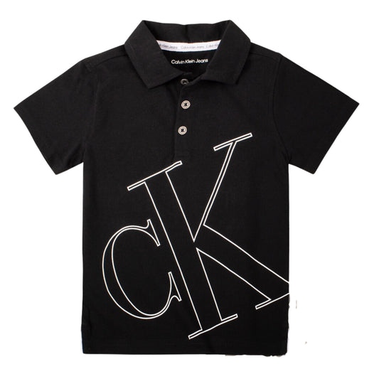 CALVIN KLEIN Baby Boy 3 Years / Black CALVIN KLEIN - BABY - Oversize Logo Polo Shirt