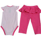 CALVIN KLEIN Baby Girl 12 Month / Pink CALVIN KLEIN - Baby - Ruffled CK Set