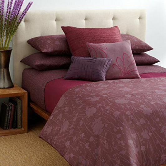 CALVIN KLEIN Comforter/Quilt/Duvet Twin / Burgundy CALVIN KLEIN -  Home Carmen Comforter Set, Twin