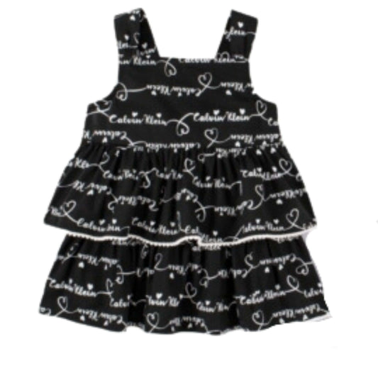 CALVIN KLEIN Girls Dress XS / Black CALVIN KLEIN - KIDS - Printed Dress