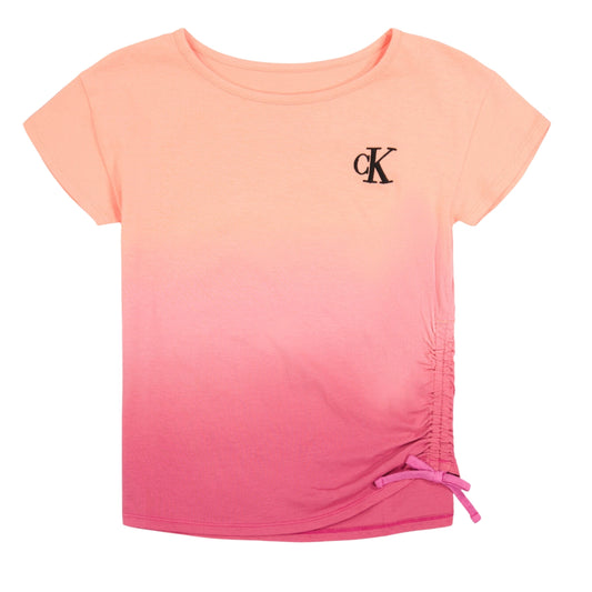 CALVIN KLEIN Girls Tops XL / Multi-Color CALVIN KLEIN - KIDS - CK' Knot-Hem T-Shirt