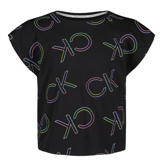 CALVIN KLEIN Girls Tops L / Black CALVIN KLEIN - KIDS -  Rainbow T-shirt