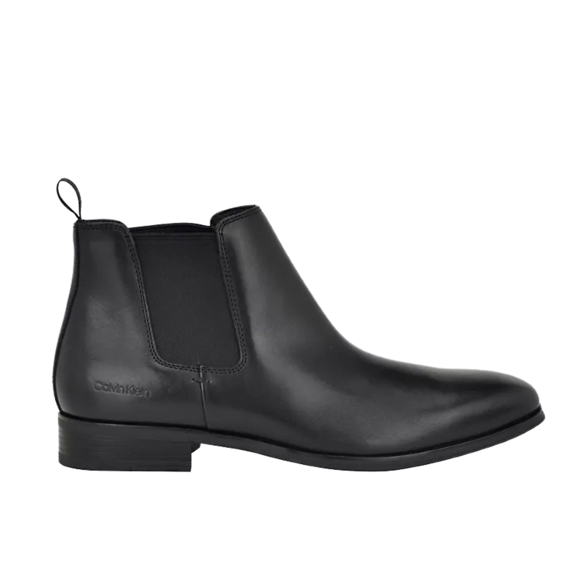 CALVIN KLEIN Mens Shoes 39.5 / Black CALVIN KLEIN - Donto Slip-on Pointy Toe Boots